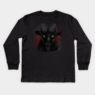 Black Phillip Stares Through You Kids Long Sleeve T-Shirt